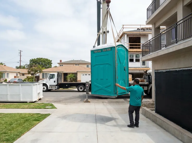 Crane-Lift & High-Rise Portable Toilets in Long Beach, CA